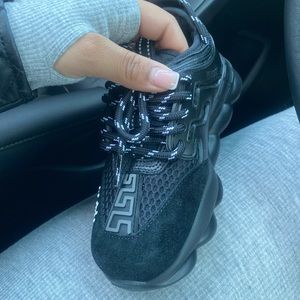 black Versace kids sneakers worn once